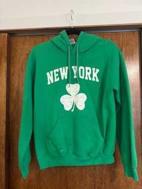 Gildan Green Pullover Hoodie with Drawstring